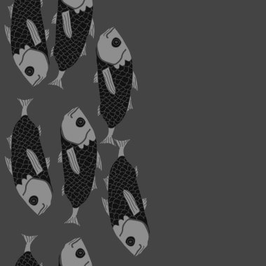 Renkli balık ile dikişsiz soyut desen