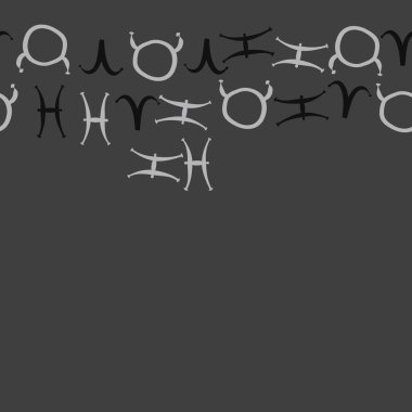 Burçların dikişsiz deseni, vektör illüstrasyonu