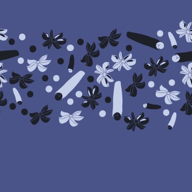 Tarçın ve anason ile soyut dikişsiz desen 