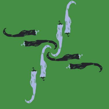 Soyut basit biber dikişsiz desen