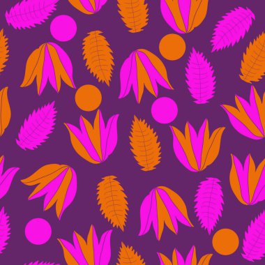 Modern çiçek çerçeve tasarım arka planda soyut çiçek elemanları