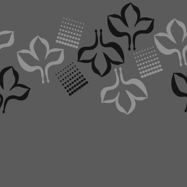 Renkli yapraklar ve noktalarla dikişsiz desen