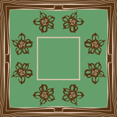 Renkli çiçekler ile Dikişsiz soyut desen