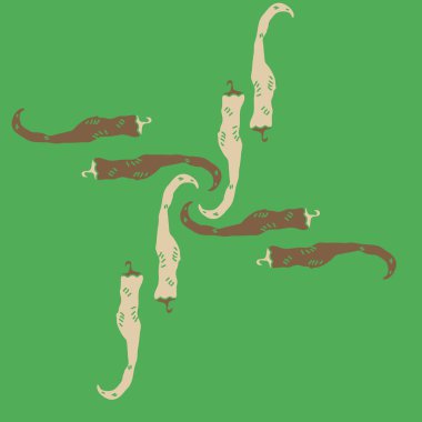 Soyut basit biber dikişsiz desen