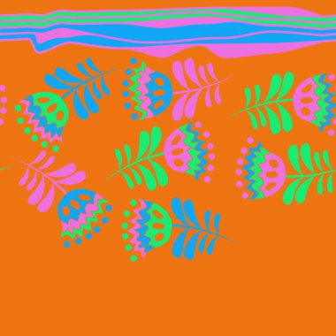 Çiçeklerle kusursuz soyut desen