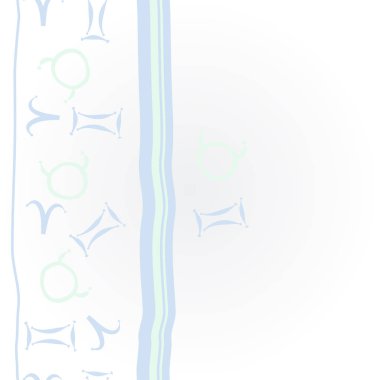 Zodiac Signs ile Dikişsiz soyut desen, vektör illüstrasyon