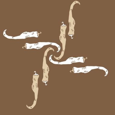 Soyut basit biber dikişsiz desen