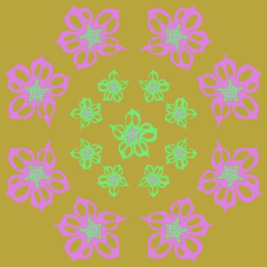 Renkli çiçekler ile Dikişsiz soyut desen