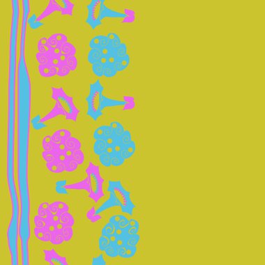 Soyut basit çiçeklerin kusursuz deseni