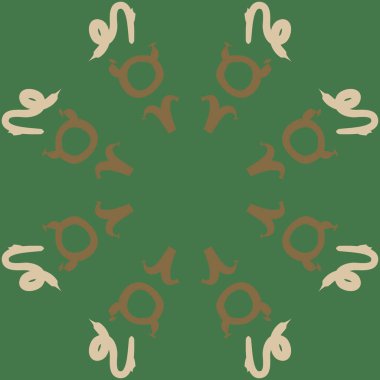Zodiac Signs ile Dikişsiz soyut desen, vektör illüstrasyon