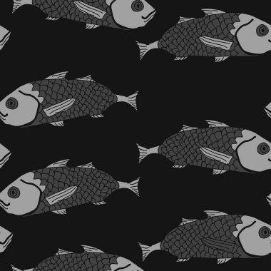 Renkli balık ile dikişsiz soyut desen