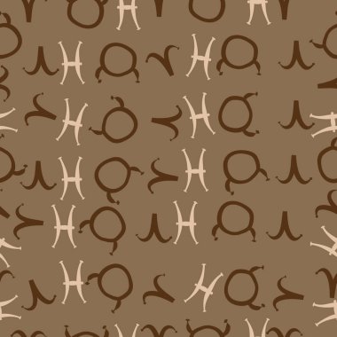 Soyut basit kaligrafi dikişsiz desen