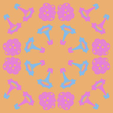 Soyut basit çiçeklerin kusursuz deseni