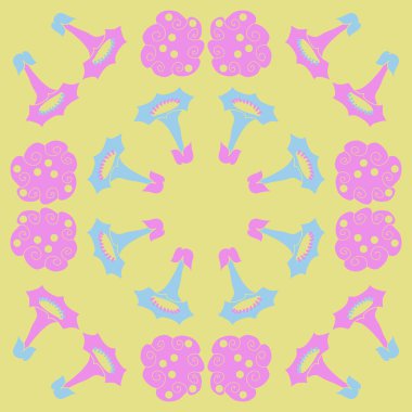 Soyut basit çiçeklerin kusursuz deseni