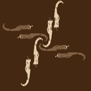 Soyut basit biber dikişsiz desen