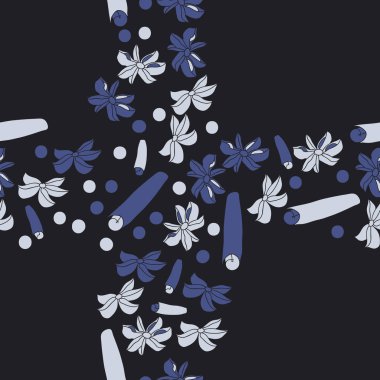 Tarçın ve anason ile soyut dikişsiz desen 