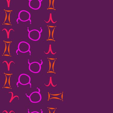 Soyut basit kaligrafi dikişsiz desen