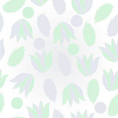 Modern çiçek çerçeve tasarım arka planda soyut çiçek elemanları