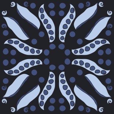 Soyut basit fasulye ile dikişsiz desen