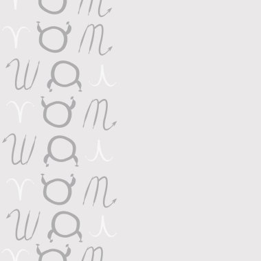 Soyut basit burç süsü ile dikişsiz desen