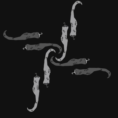 Soyut basit biber dikişsiz desen