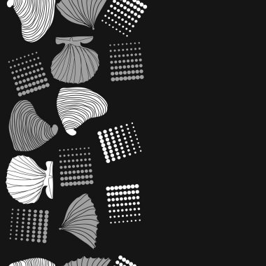 deniz kabukları vektör illüstrasyon kümesi 