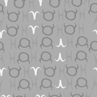 Zodiac Signs Dikişsiz desen. Vektör Illustration