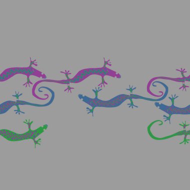 sorunsuz yatay kertenkele desen, sadece vektör illüstrasyon