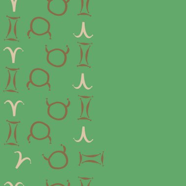 Soyut basit kaligrafi dikişsiz desen