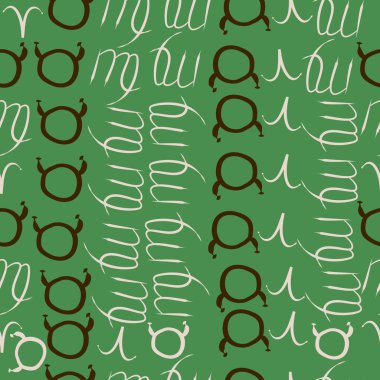 Soyut basit kaligrafi dikişsiz desen