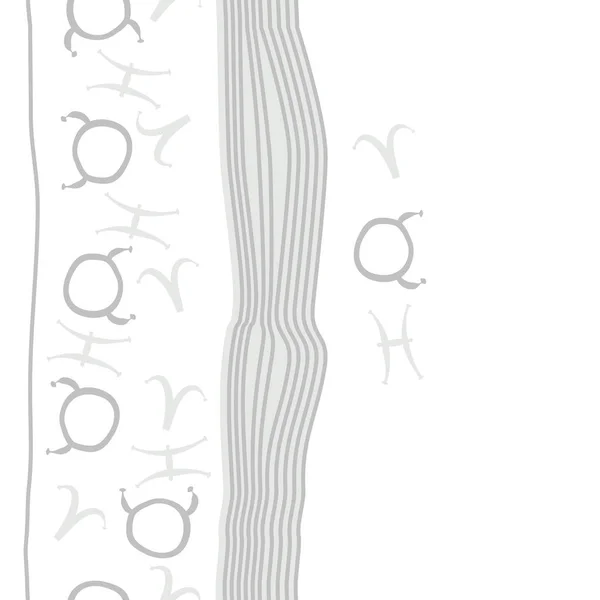 Modèle Abstrait Sans Couture Des Signes Zodiaque Illustration Vectorielle — Image vectorielle