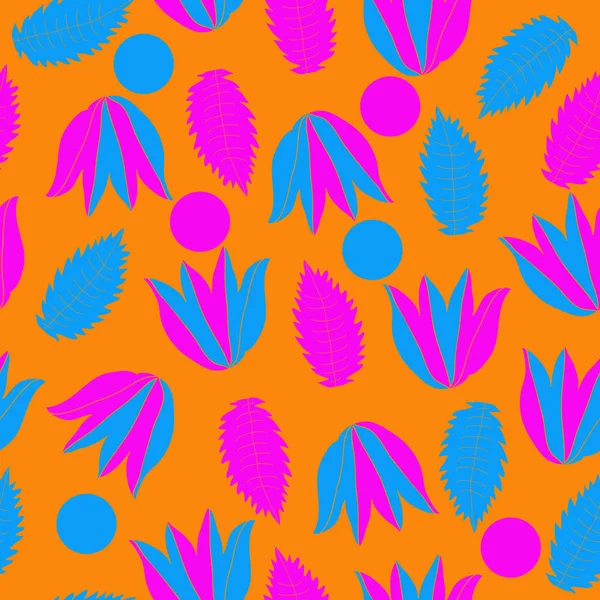 Elementos Flores Abstractas Marco Floral Moderno Fondo Diseño — Vector de stock