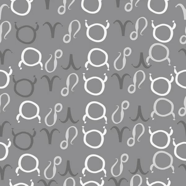 Zodiac Signs ile Dikişsiz soyut desen, vektör illüstrasyon
