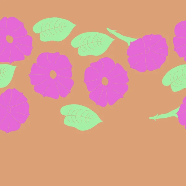 抽象的 简洁的花的无缝图案 — 图库矢量图片
