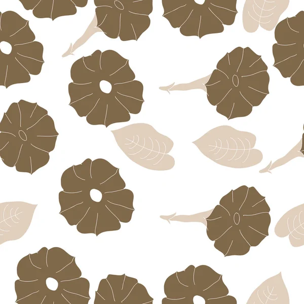 Patrón Sin Costuras Flores Simples Abstractas — Archivo Imágenes Vectoriales