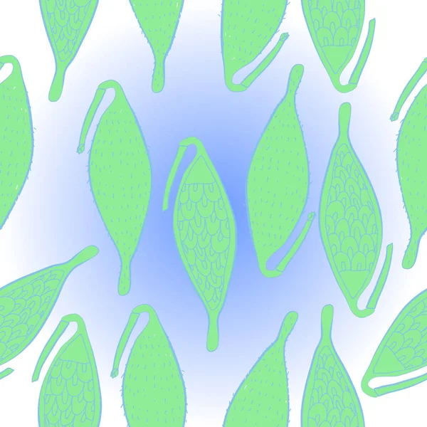 抽象简单植物的无缝模式 — 图库矢量图片