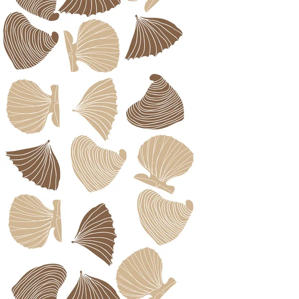 Naadloze Abstracte Shell Patroon Vector Achtergrond — Stockvector