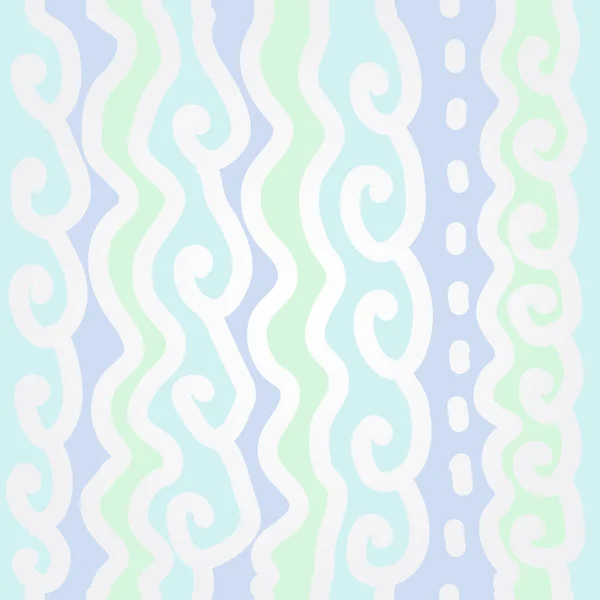 Nahtloses Muster Abstrakter Einfacher Wellen — Stockvektor