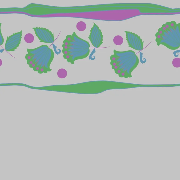 Naadloos Patroon Van Abstracte Eenvoudige Planten — Stockvector