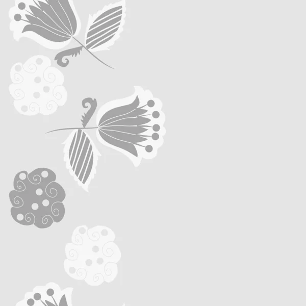 Patrón Artístico Sin Costuras Con Flores Ilustración Vectorial — Vector de stock