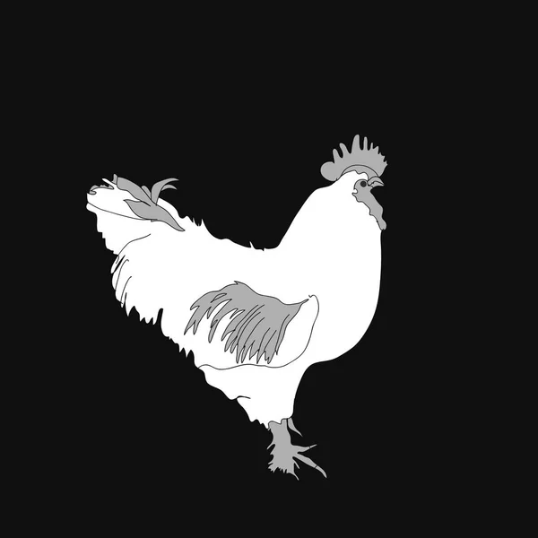 Patrón Sin Costura Con Gallo Simple Abstracto — Vector de stock