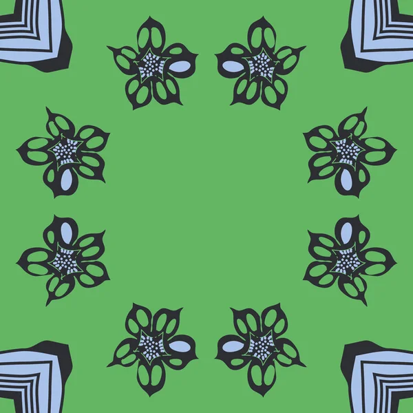 Künstlerische Nahtlose Muster Mit Blumen Vektorillustration — Stockvektor