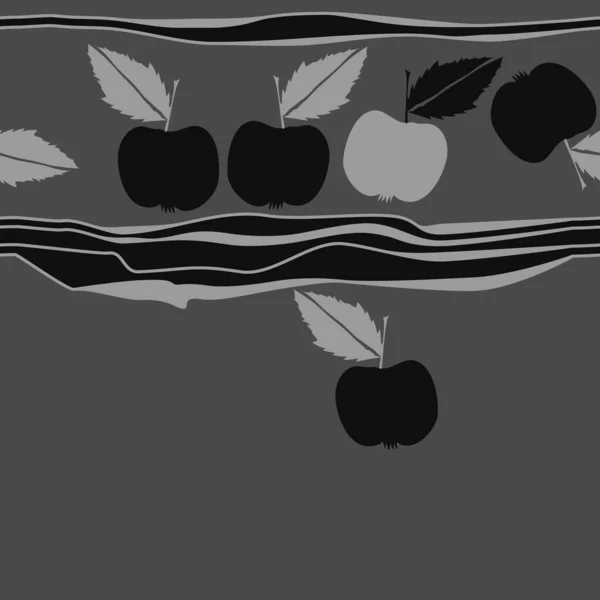 Modèle Abstrait Sans Couture Avec Des Pommes — Image vectorielle