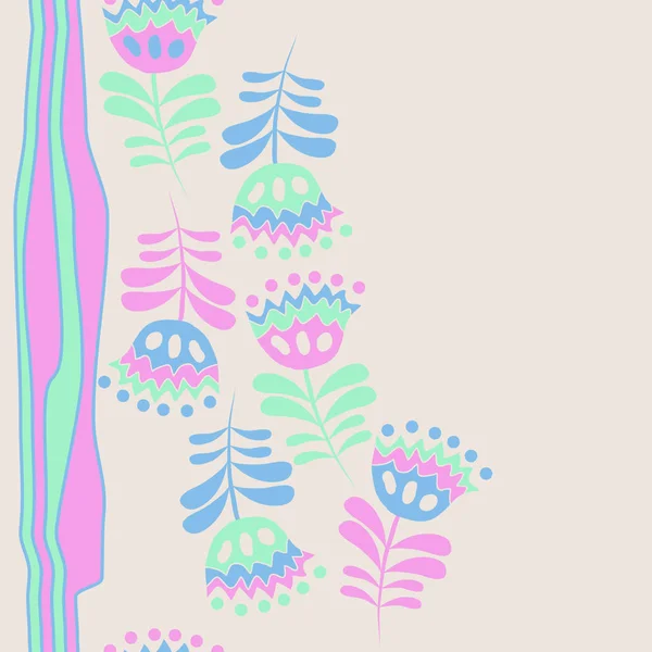 Motif Abstrait Sans Couture Avec Des Fleurs — Image vectorielle