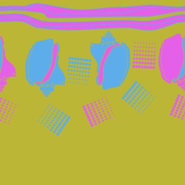 deniz kabukları vektör illüstrasyon kümesi 