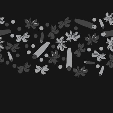 Tarçın ve anason ile soyut dikişsiz desen 