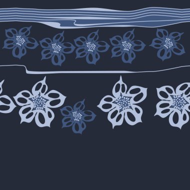 Renkli çiçekler ile Dikişsiz soyut desen