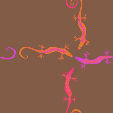 sorunsuz çapraz kertenkele desen, sadece vektör illüstrasyon