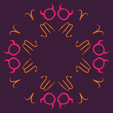 Soyut basit burç süsü ile dikişsiz desen