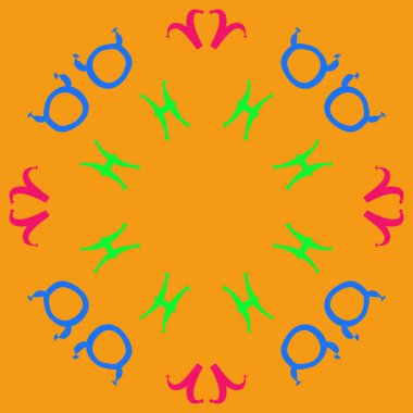 Zodiac Signs Dikişsiz desen. Vektör Illustration